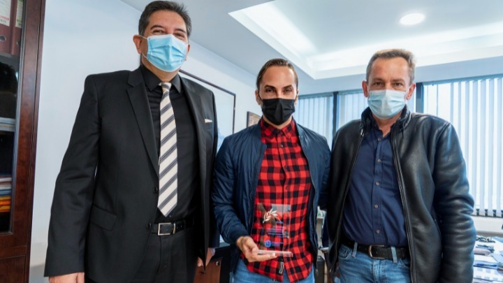 Ο ΟΑΣΘ βράβευσε τον Χρυσό Ολυμπιονίκη Ιωάννη Μελισσανίδη