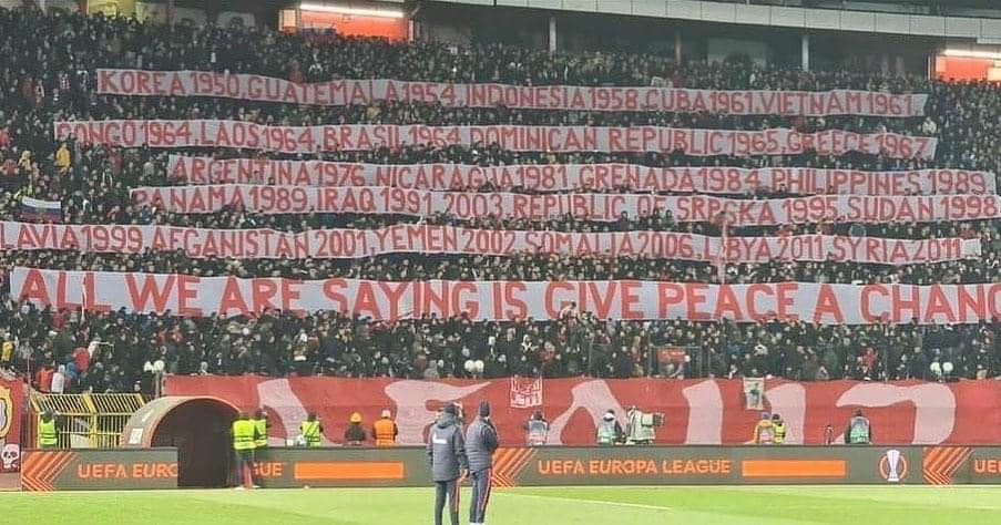 Το αντιιμπεριαλιστικό – αντιΝΑΤΟϊκο μύνημα των φιλάθλων του Ερυθρού Αστέρα (vid)