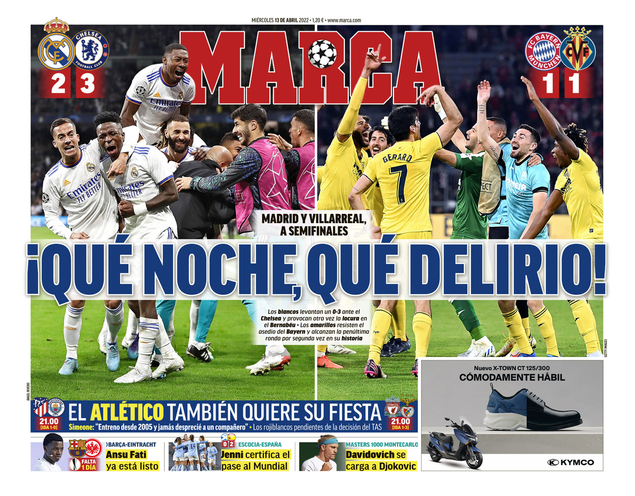 Το πανηγυρικό πρωτοσέλιδο της Marca για Ρεάλ και Βιγιαρεάλ