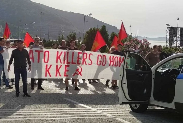 Ηγουμενίτσα: Μέλη του ΚΚΕ, μπλόκαραν κονβόι ΝΑΤΟϊκών οχημάτων