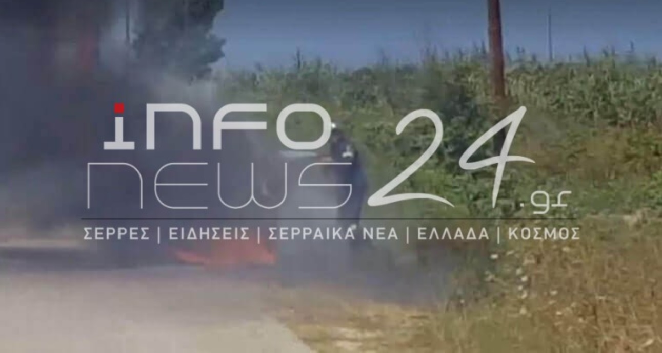 Σέρρες: Στις φλόγες αυτοκίνητο σε επαρχιακή οδό(ΒΙΝΤΕΟ)