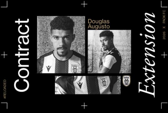 Επίσημο: Στο ΠΑΟΚ έως το 2026 ο Ντόουγκλας Αουγκούστο
