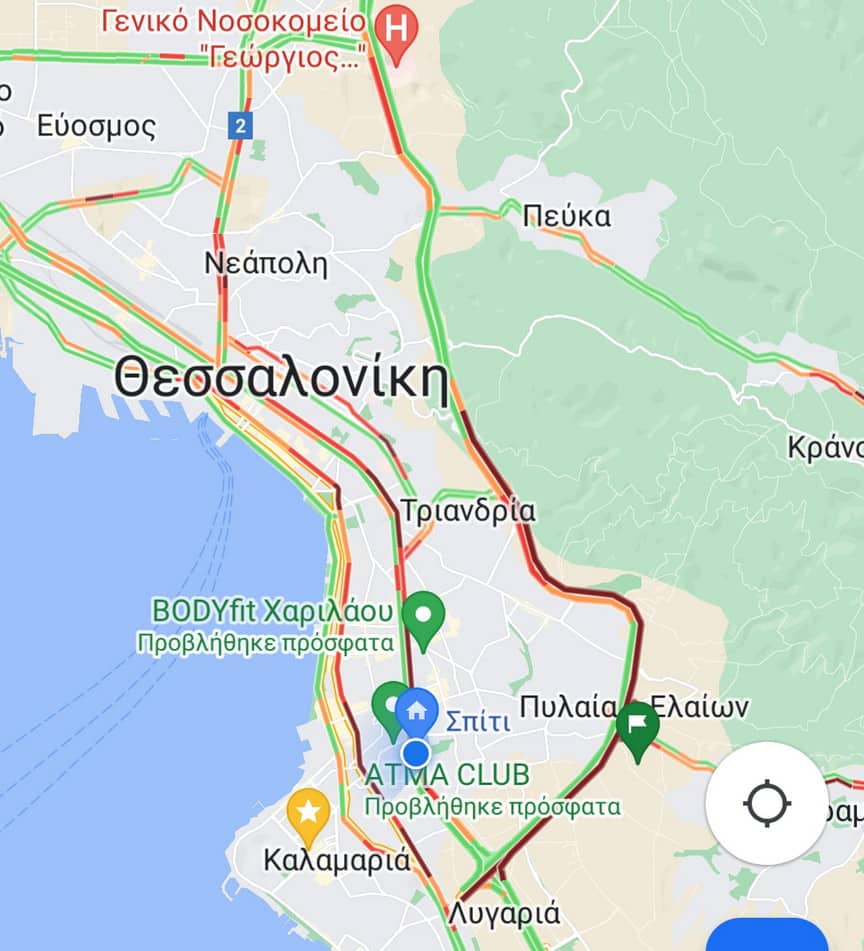 Χάος στους δρόμους της Θεσσαλονίκης (ΦΩΤΟ)