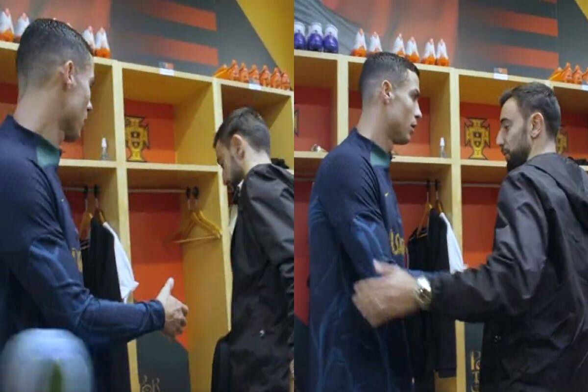 Κριστιάνο Ρονάλντο: Η «κρύα» χειραψία του Μπρούνο Φερνάντες μετά τη συνέντευξη (BINTEO)