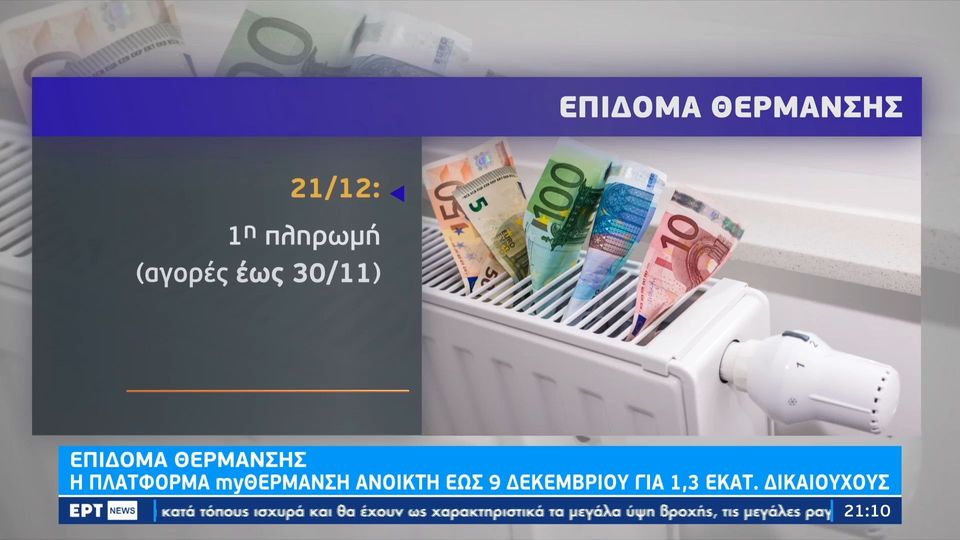 Ανοίγει τη Δευτέρα η πλατφόρμα MyΘέρμανση – Πότε η πρώτη πληρωμή (Video)