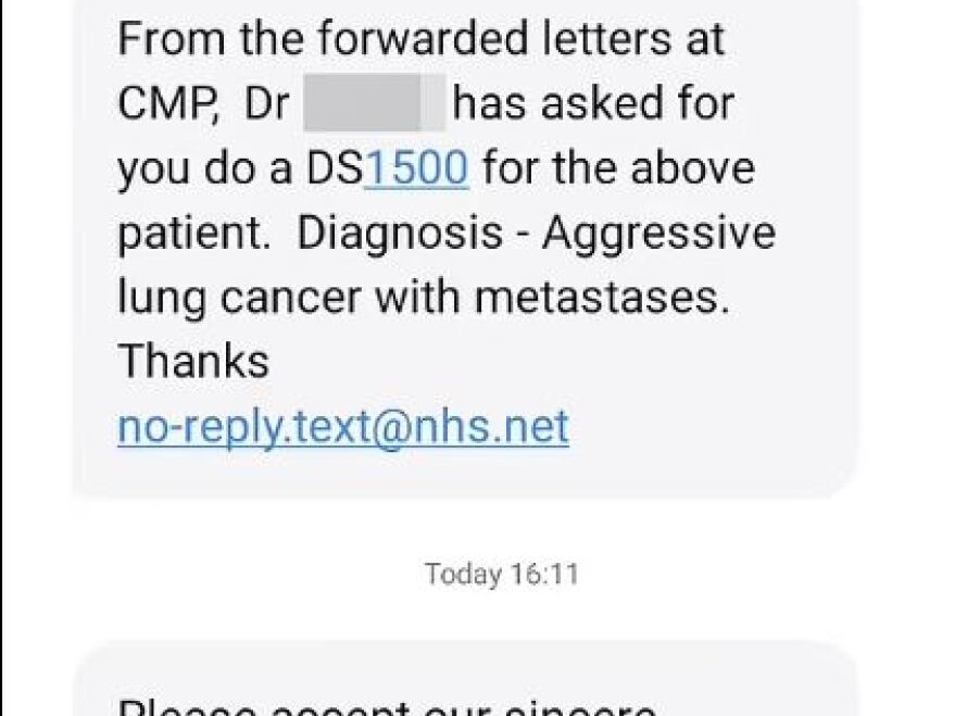 Απίστευτη γκάφα Ιατρείου – Ήθελαν να στείλουν ευχές, αλλά το SMS έγραφε για επιθετικό καρκίνο (ΦΩΤΟ)