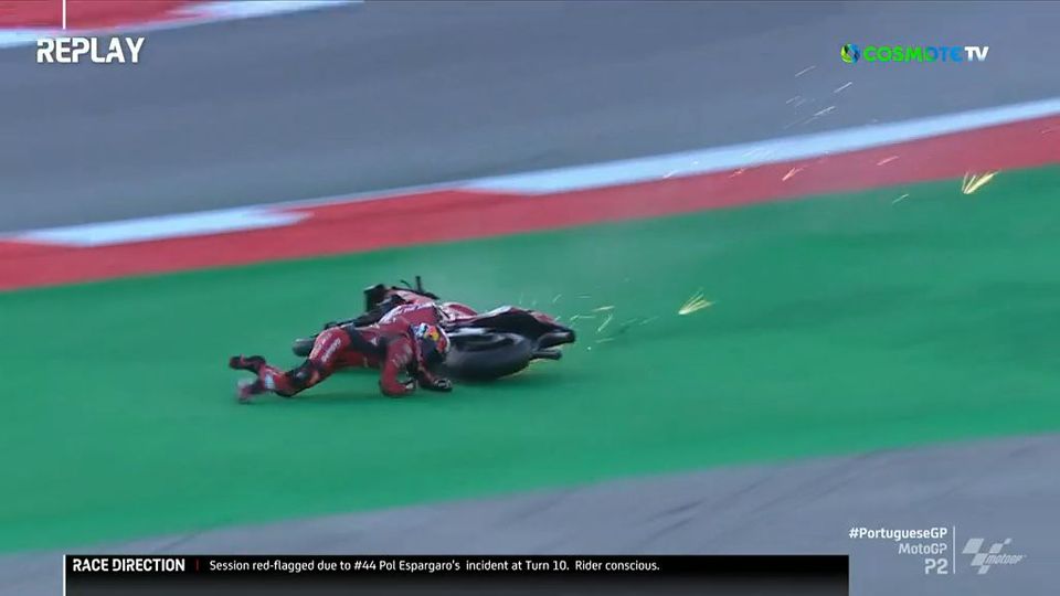MotoGP: Σφοδρή σύγκρουση και τραυματισμός για τον Πολ Εσπαργκαρό (VIDEO)