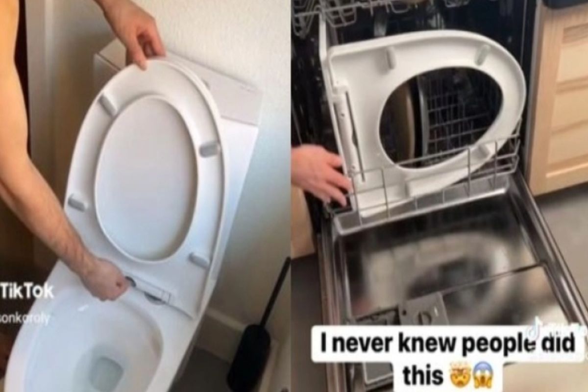 Έπλυνε το καπάκι της τουαλέτας στο… πλυντήριο πιάτων! (VIDEO)
