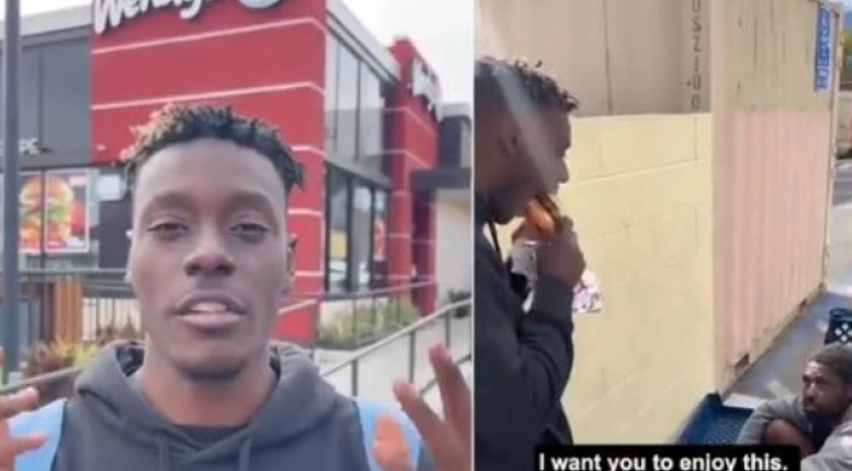 Άγριο κράξιμο σε YouTuber που αγόρασε φαγητό για άστεγο, αλλά το έφαγε επιδεικτικά μπροστά του (ΒΙΝΤΕΟ)