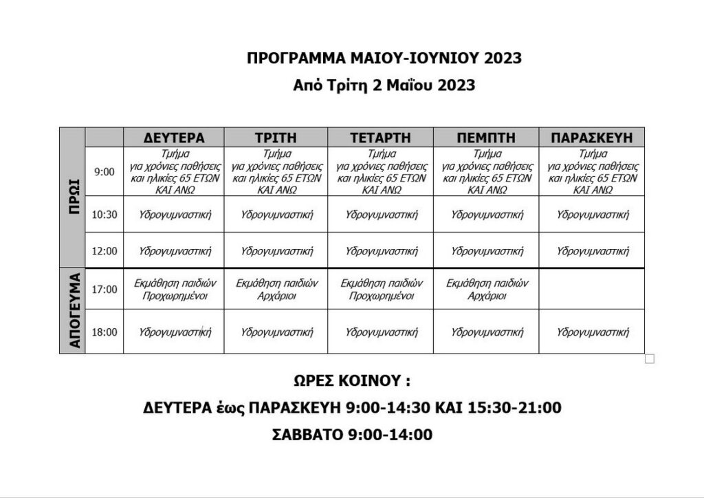 Δήμος Θεσσαλονίκης: Ανοίγει και πάλι για το κοινό το Δημοτικό Κολυμβητήριο