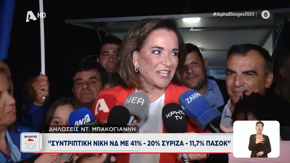 Ντόρα Μπακογιάννη: Ολόκληρη η Κρήτη είναι μπλε (VIDEO)