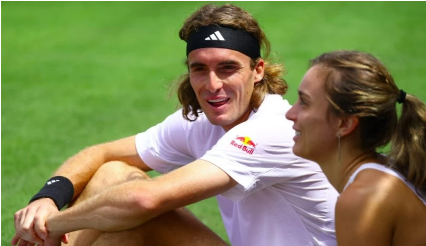 Μαζί στη ζωή, μαζί και στο γήπεδο Τσιτσιπάς και Μπαντόσα (ΦΩΤΟ)