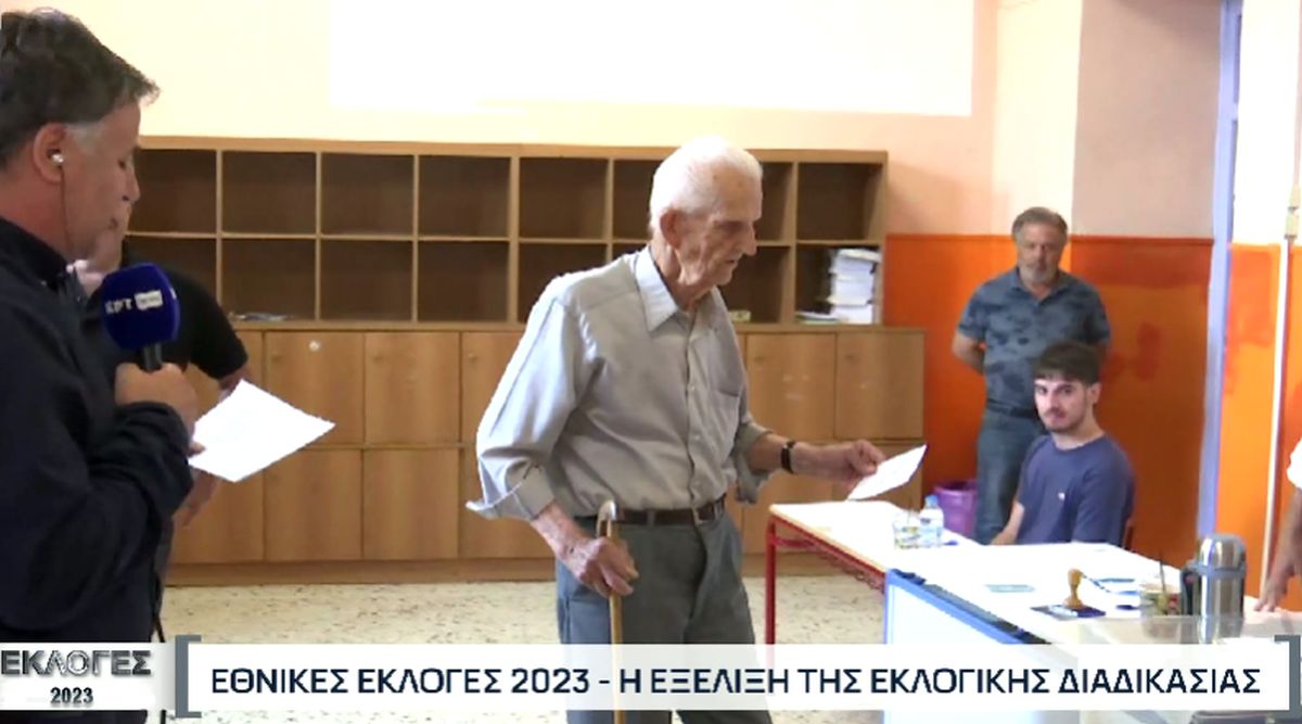 Εκλογές 2023: Ψηφοφόρος ετών 98 στις Σέρρες – Καλεί τους νέους να ψηφίσουν
