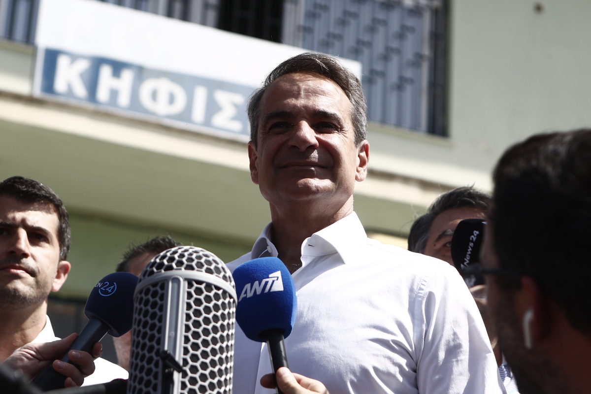 Εκλογές 2023: Επεισόδιο κατά τη δήλωση του Κυριάκου Μητσοτάκη (ΦΩΤΟ – VIDEO)