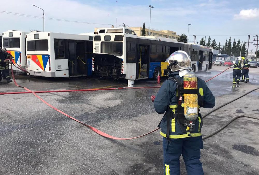 Άσκηση για φωτιά στο αμαξοστάσιο του ΟΑΣΘ στη Σταυρούπολη (VIDEO)