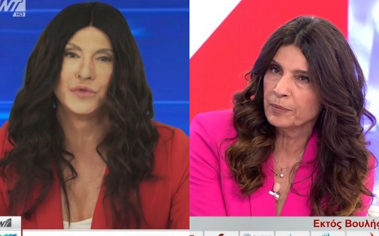 «Σεξιστική επίθεση με χυδαίες λέξεις» – Έξαλλη η Τσαπανίδου με το σκετς του Τάκη Ζαχαράτου στον Χατζηνικολάου (VIDEO)