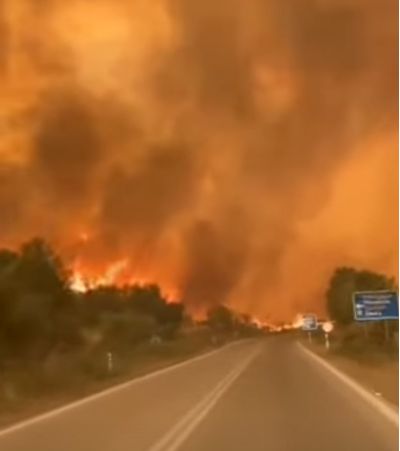 Βίντεο-σοκ από την φωτιά στην Αλεξανδρούπολη: Μαίνεται ανεξέλεγκτο το πύρινο μέτωπο