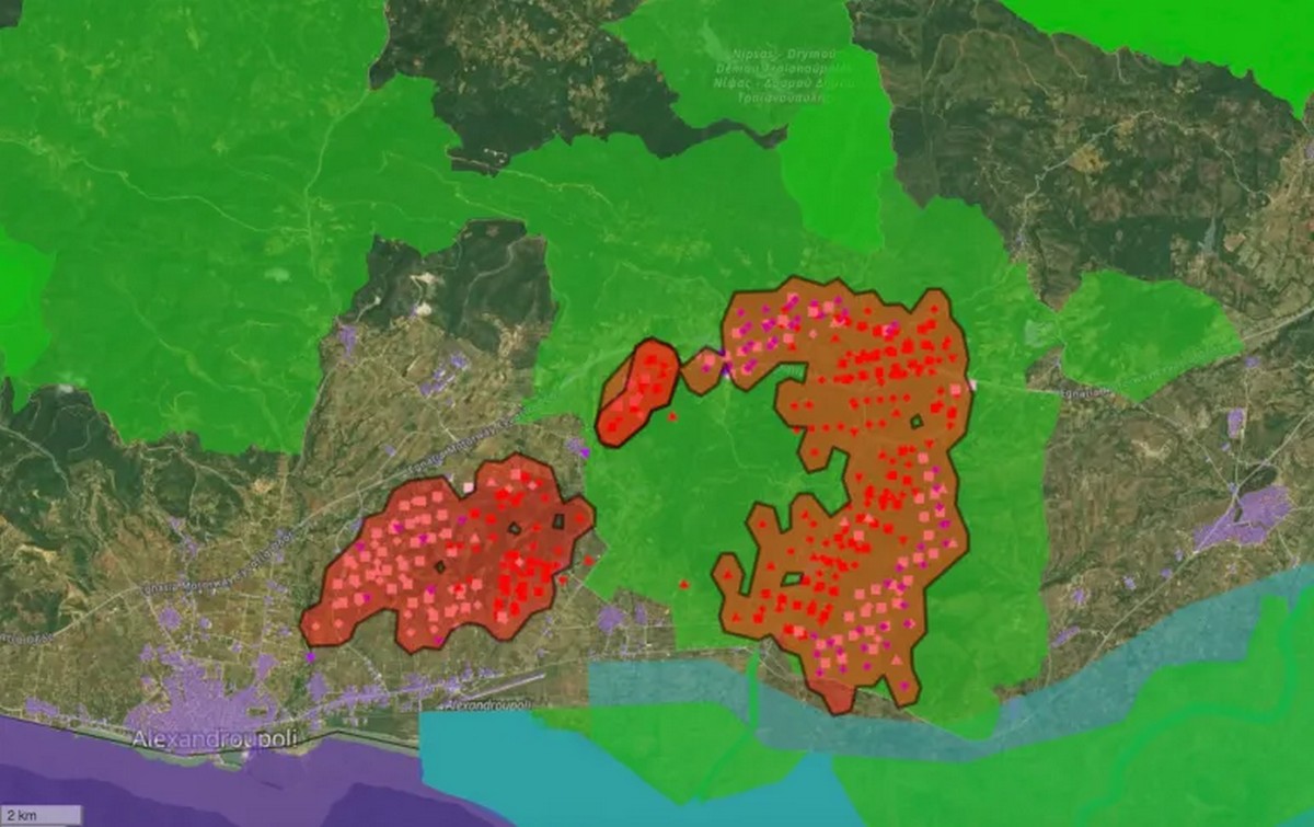 Φωτιά στον Έβρο: 58.292 στρέμματα έχουν καεί μέχρι στιγμής