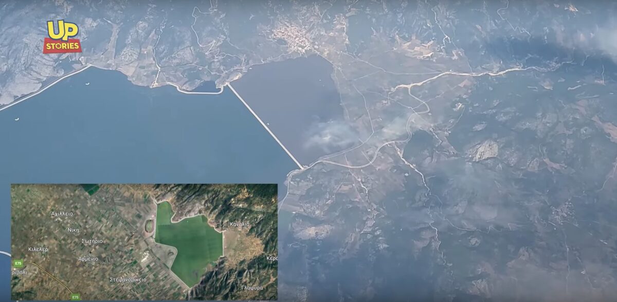 Η λίμνη Κάρλα γιγαντώθηκε μετά τον «Daniel» – Δείτε πώς φαίνεται από τα 35.000 πόδια (VIDEO)