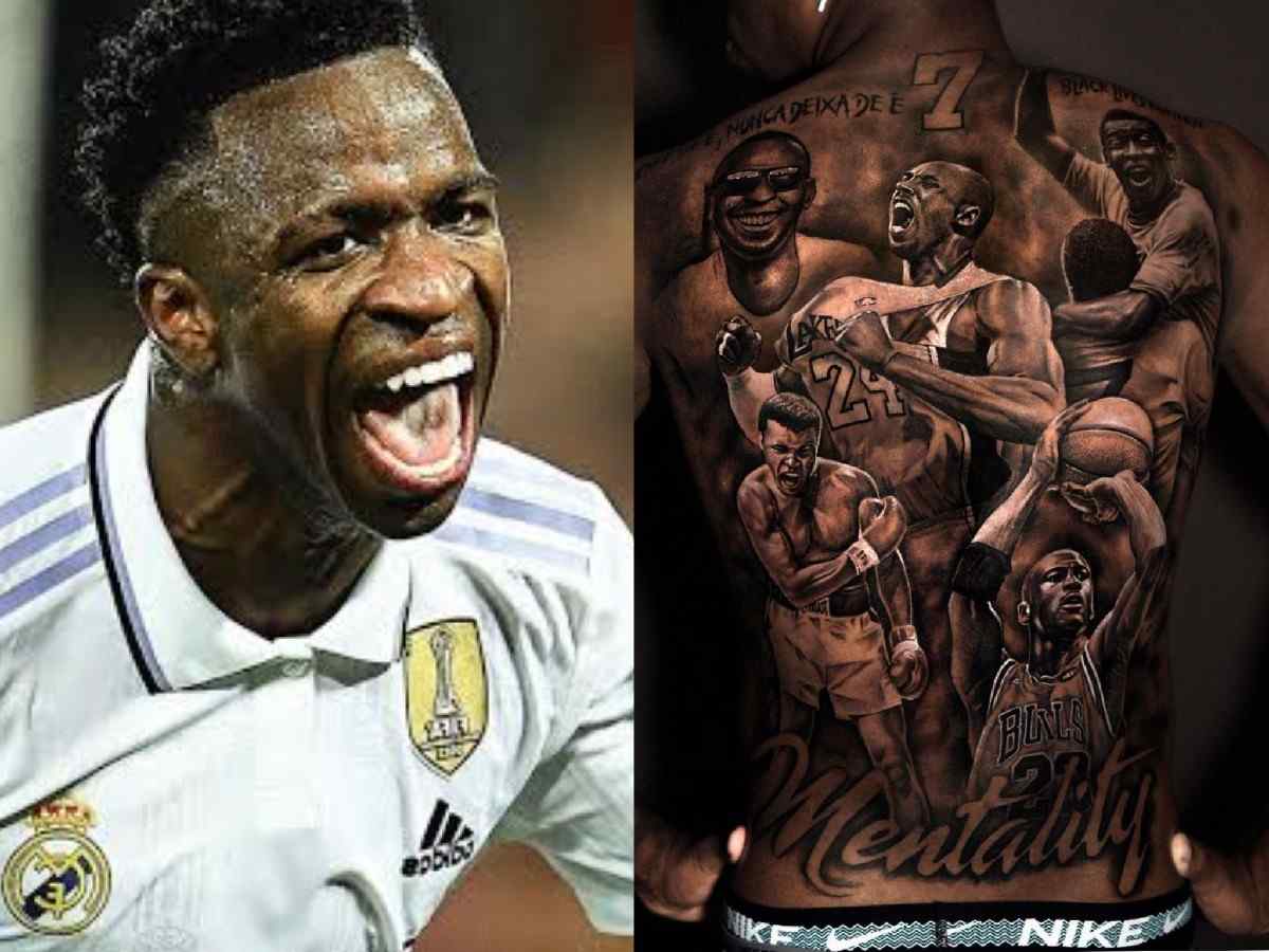 Το τρομερό τατουάζ του Βινίσιους με Τζόρνταν, Πελέ, Κόμπι και Μοχάμεντ Άλι!