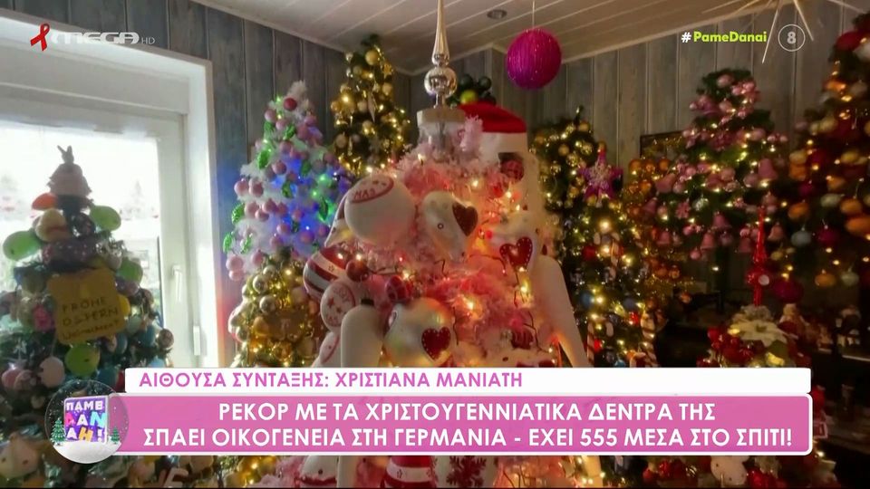 Ρεκόρ με τα χριστουγεννιάτικα δέντρα της «σπάει» οικογένεια στη Γερμανία – Έχει 555 μέσα στο σπίτι (VIDEO)