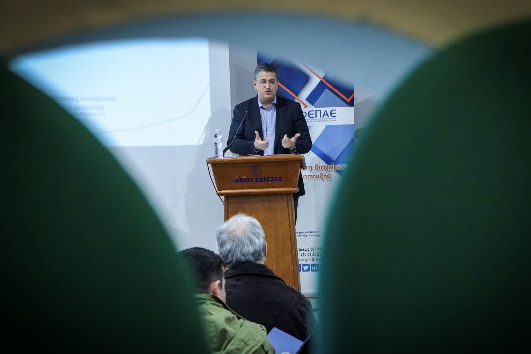 Τζιτζικώστας: Παρουσίασε την πρώτη δράση ενίσχυσης της επιχειρηματικότητας από το νέο ΕΣΠΑ στην Έδεσσα