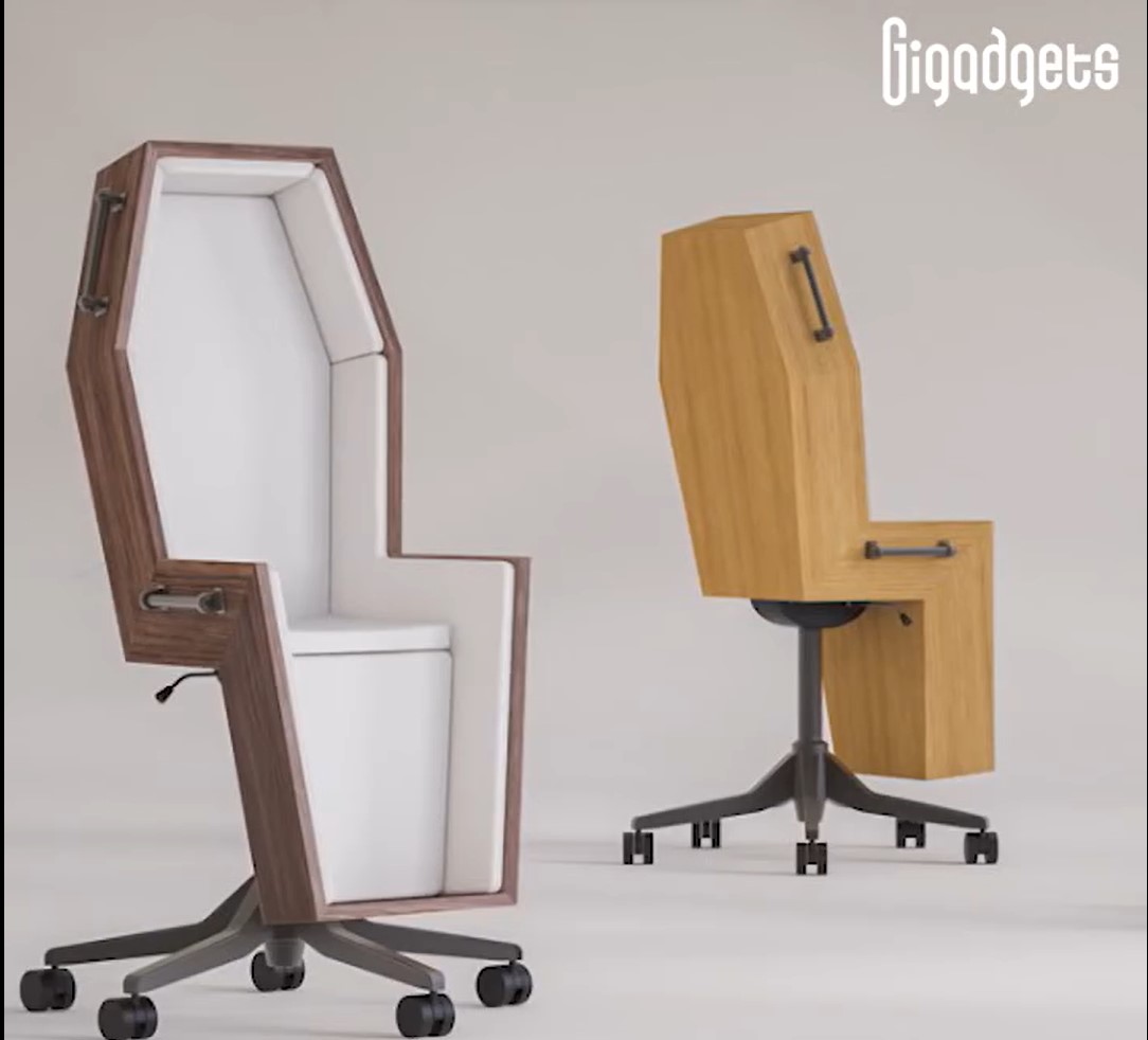 Καρέκλες γραφείου σε σχήμα… φέρετρου! Αυτό θα πει εφευρετικότητα (VIDEO)