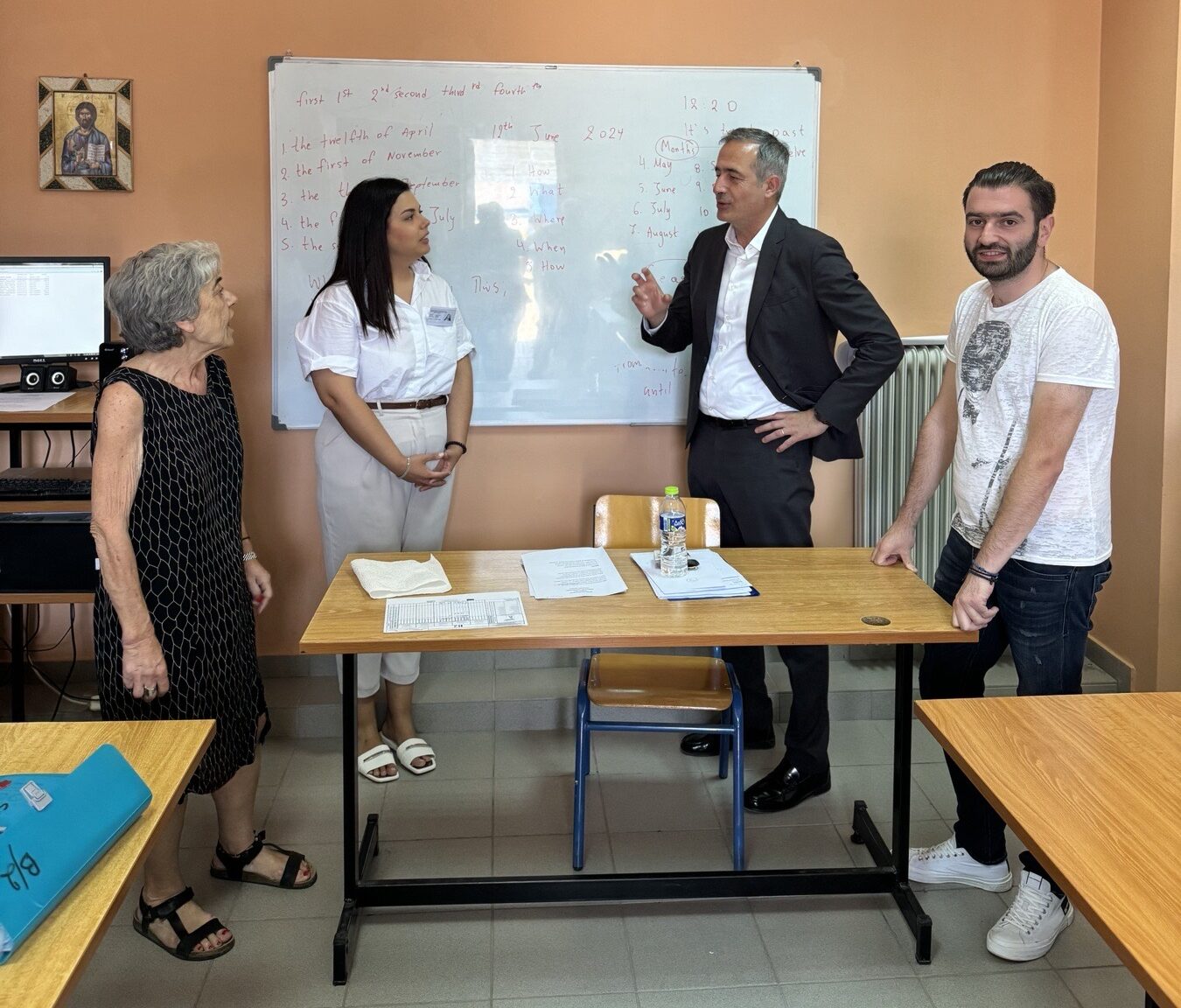 Επίσκεψη Στάθη Κωνσταντινίδη στο σχολείο δεύτερης ευκαιρίας στις Φυλακές Διαβατών