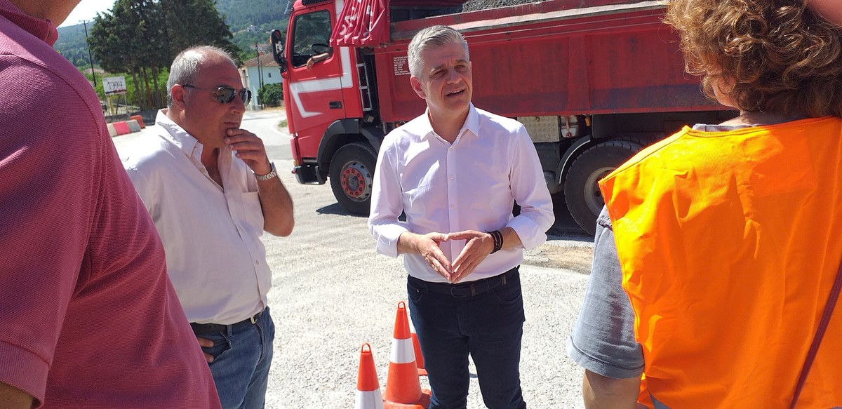 Η εξέλιξη των εργασιών στην επαρχιακή Θεσσαλονίκης – Ωραιοκάστρου – Στο σημείο ο Κ. Γιουτίκας