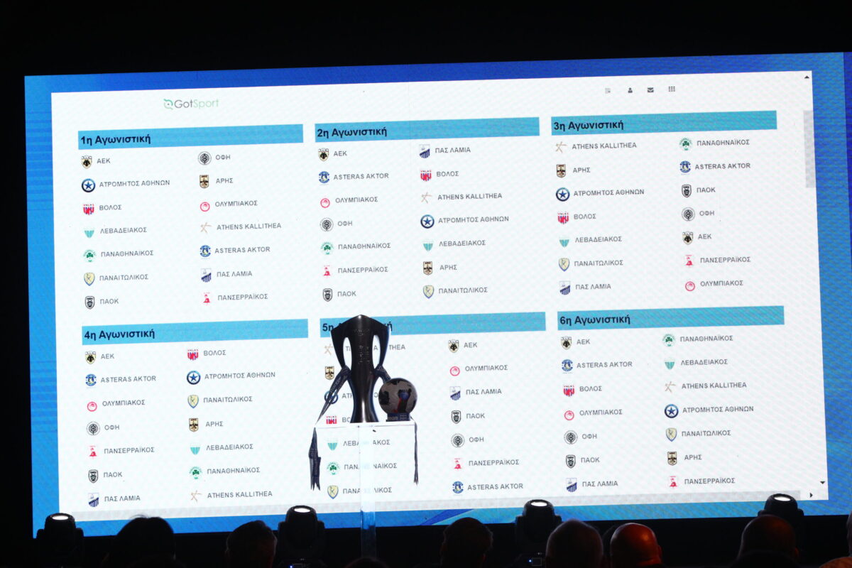 Super League: Ολοκληρώθηκε η κλήρωση του νέου πρωταθλήματος- Οι αγώνες της πρώτης αγωνιστικής