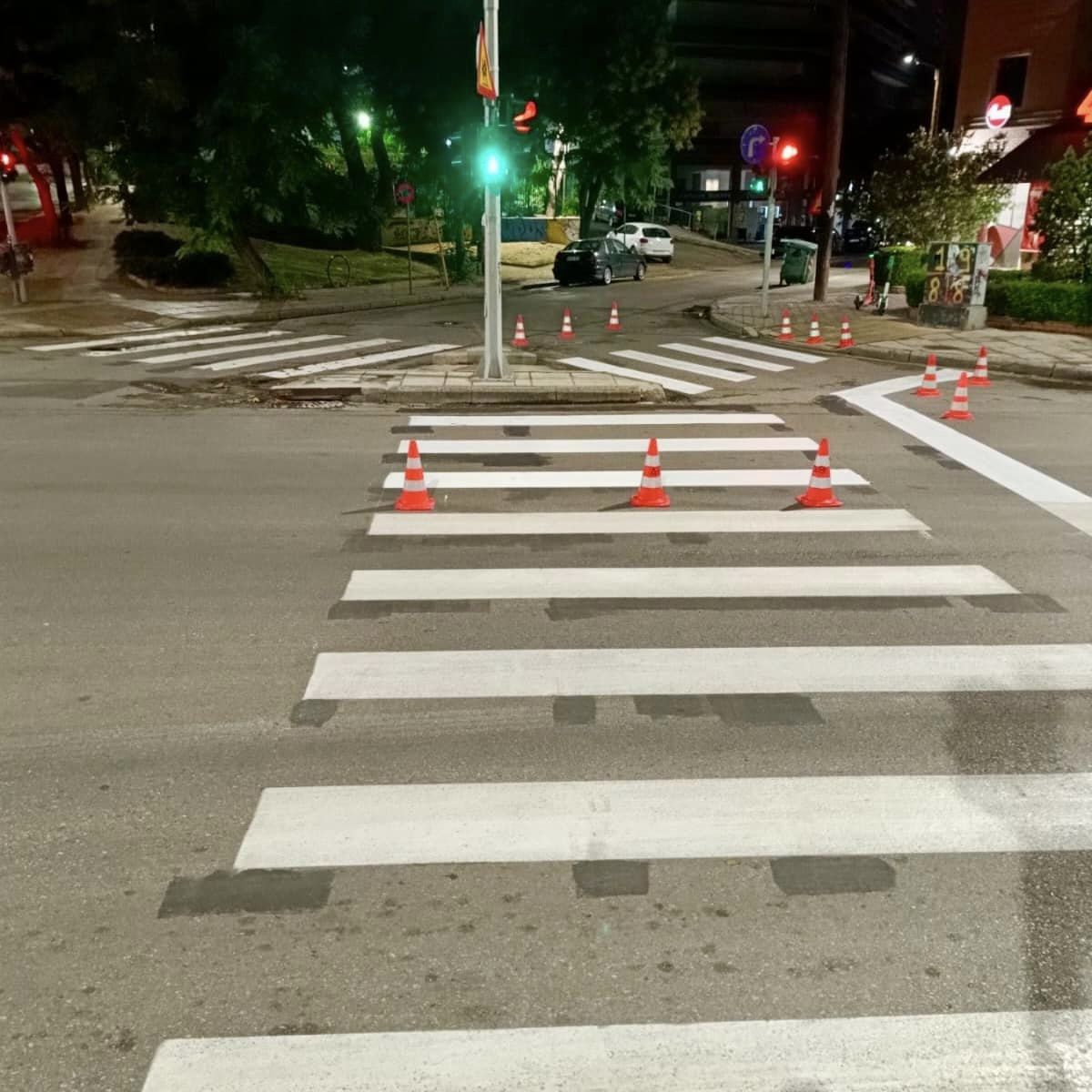 Θεσσαλονίκη: Συνεργεία το βράδυ σε λεωφόρο Μ. Θεοδωράκη (πρώην Λαγκαδά) και στη Μουδανιών