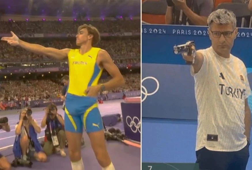 Ολυμπιακοί Αγώνες: Ο Ντουπλάντις πανηγύρισε τα 6,25μ. σαν τον viral σκοπευτή της Τουρκίας