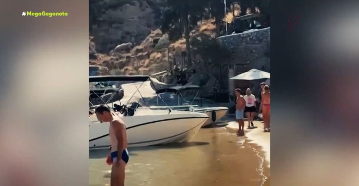 Σκάφη και ξαπλώστρες «κρύβουν» την αμμουδιά στη Ρόδο (VIDEO)