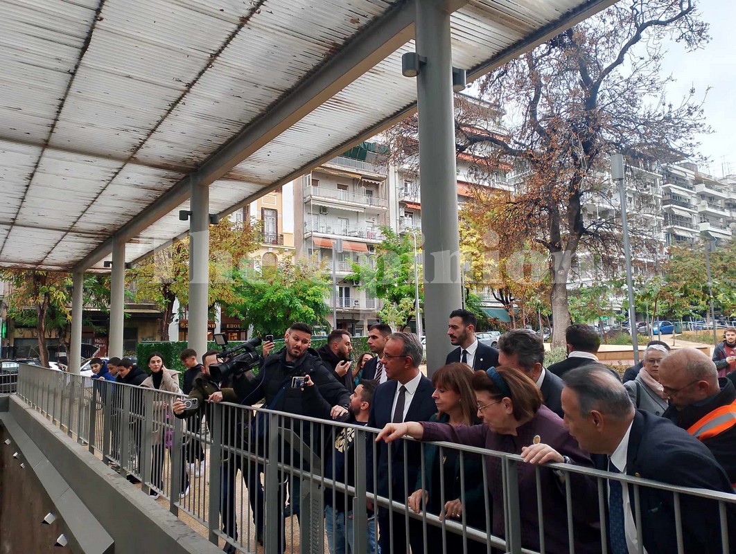 Στον σταθμό Μετρό «Αγίας Σοφίας» η Κατερίνα Σακελλαροπούλου (ΦΩΤΟ)