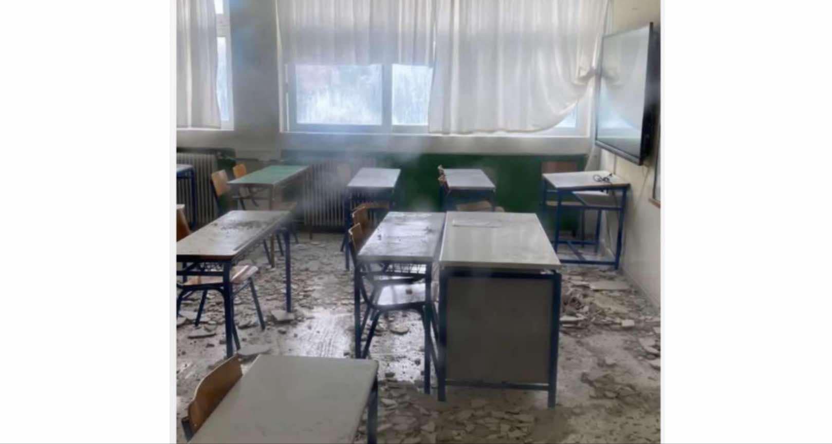 Κατέρρευσε ταβάνι σε σχολική αίθουσα εν ώρα μαθήματος – «Το συγκεκριμένο ζήτημα το είχαμε επισημάνει από τις αρχές Σεπτεμβρίου»