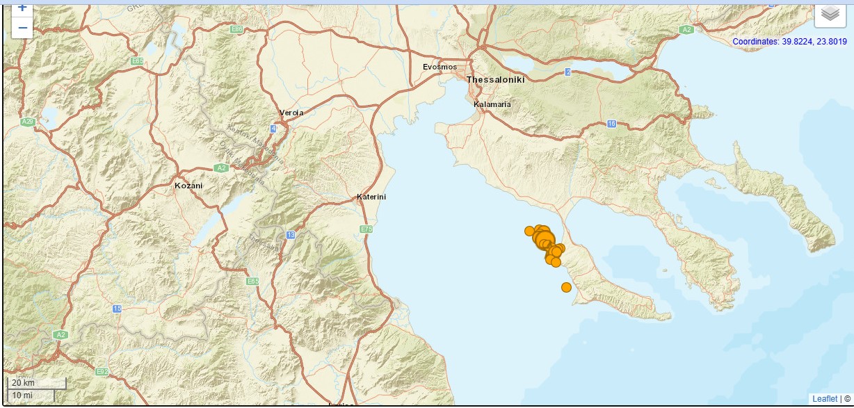 Δεκάδες μετασεισμοί στη Χαλκιδική μετά τα 5,2 Ρίχτερ