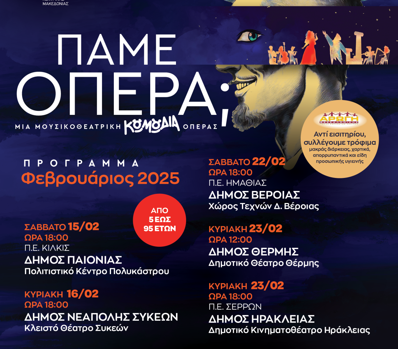 «Πάμε…Όπερα;;» σε 5 θέατρα των Δήμων της Περιφέρειας Κεντρικής Μακεδονίας