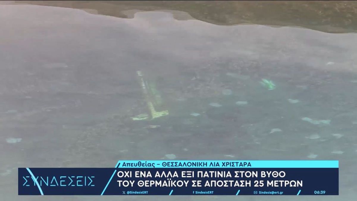 Γεμάτος πατίνια ο Θερμαϊκός: Βρέθηκαν έξι σε απόσταση 25 μέτρων (VIDEO)