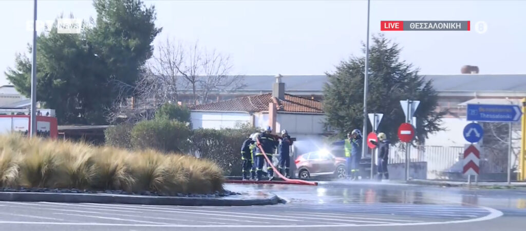 Διαρροή φυσικού αερίου στη Θέρμη (VIDEO)