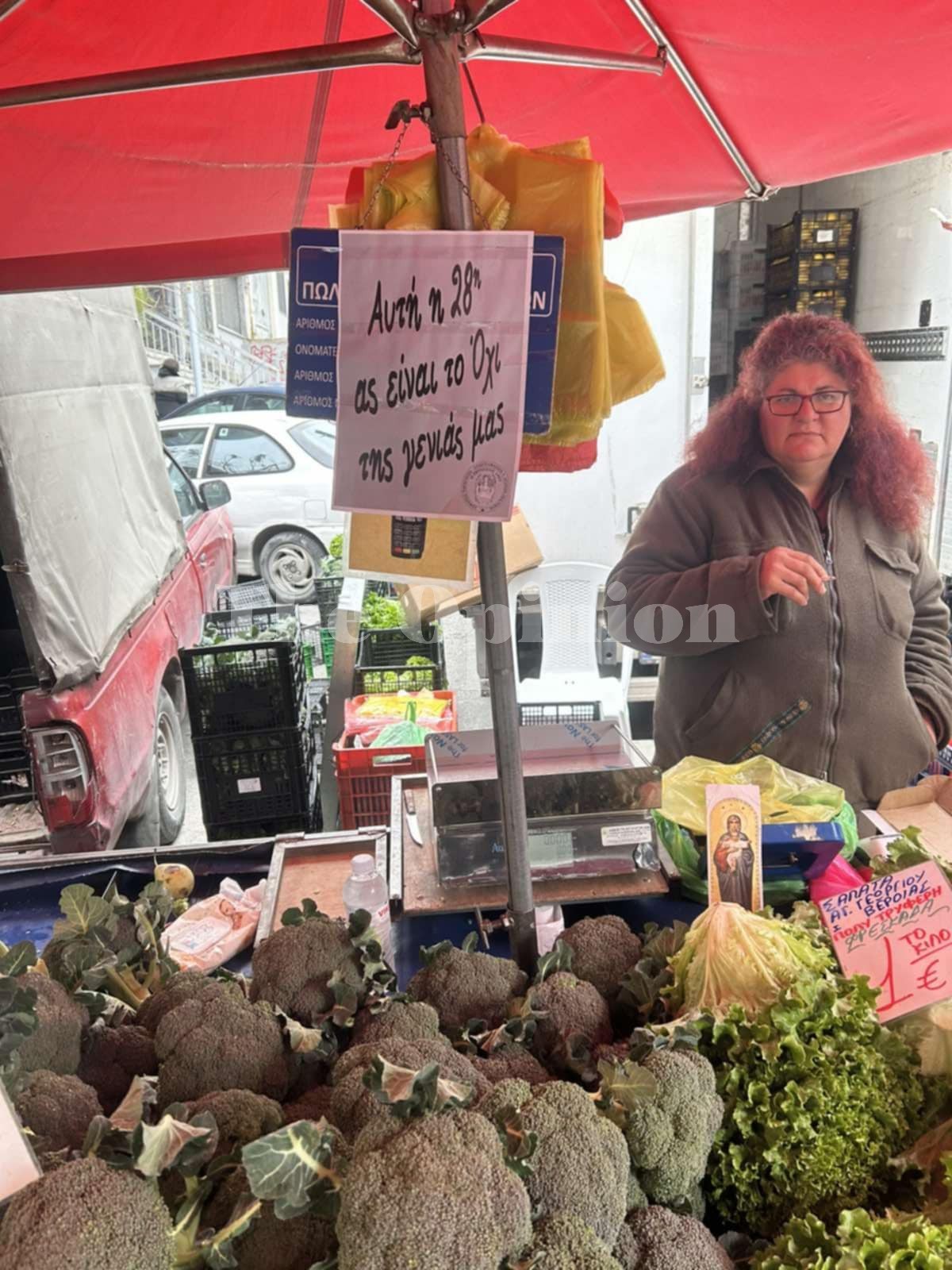 Παραγωγοί λαϊκών αγορών ζητούν δικαιοσύνη για τα Τέμπη (ΦΩΤΟ)