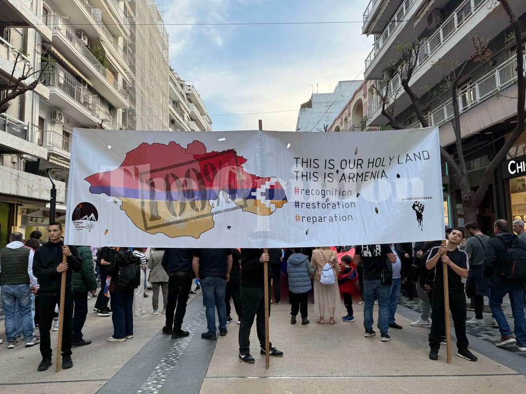 Συγκέντρωση και πορεία μνήμης για τη Γενοκτονία των Αρμενίων στη Θεσσαλονίκη (ΦΩΤΟ)