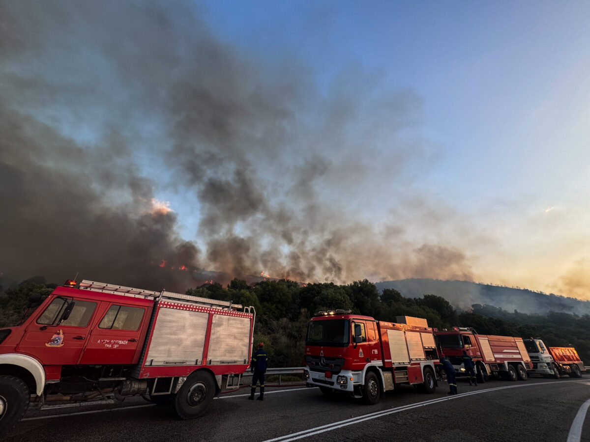 Χαλκιδική: Καλύτερη η εικόνα της πυρκαγιάς στη Βουρβουρού – Επιχειρεί μεγάλη δύναμη της Πυροσβεστικής (VIDEO)