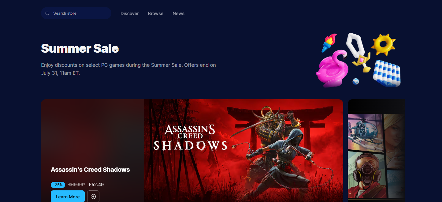 Ξεκίνησαν οι καλοκαιρινές προσφορές του Epic Games Store