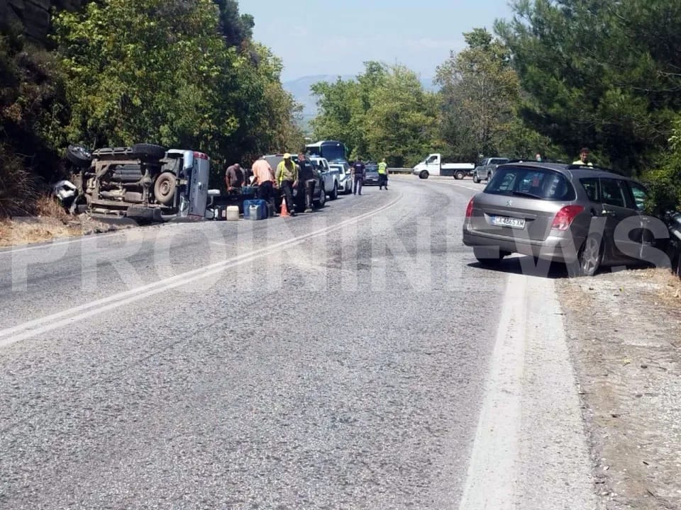 Καβάλα: Τροχαίο ατύχημα με τραυματίες στην περιοχή του Ακροβουνίου
