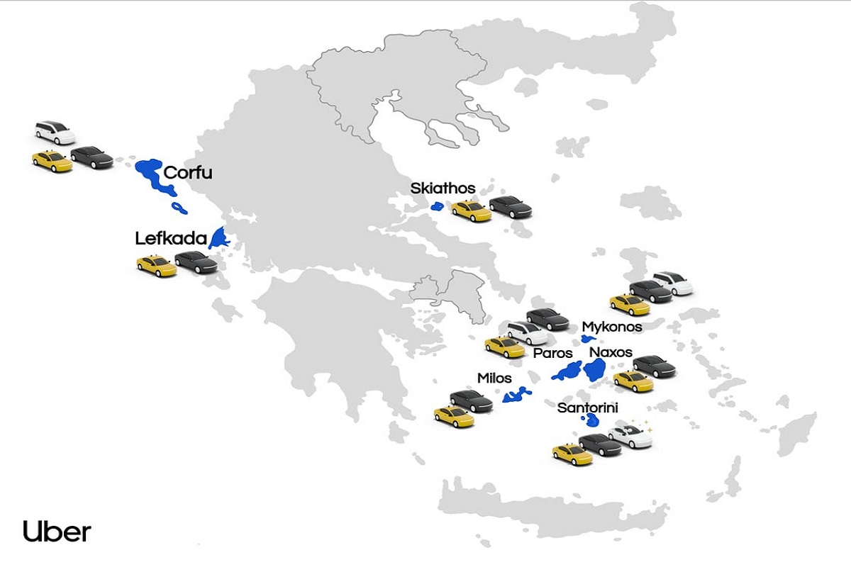 Uber: Τα οκτώ νησιά στα οποία επεκτείνει την παρουσία της στην Ελλάδα