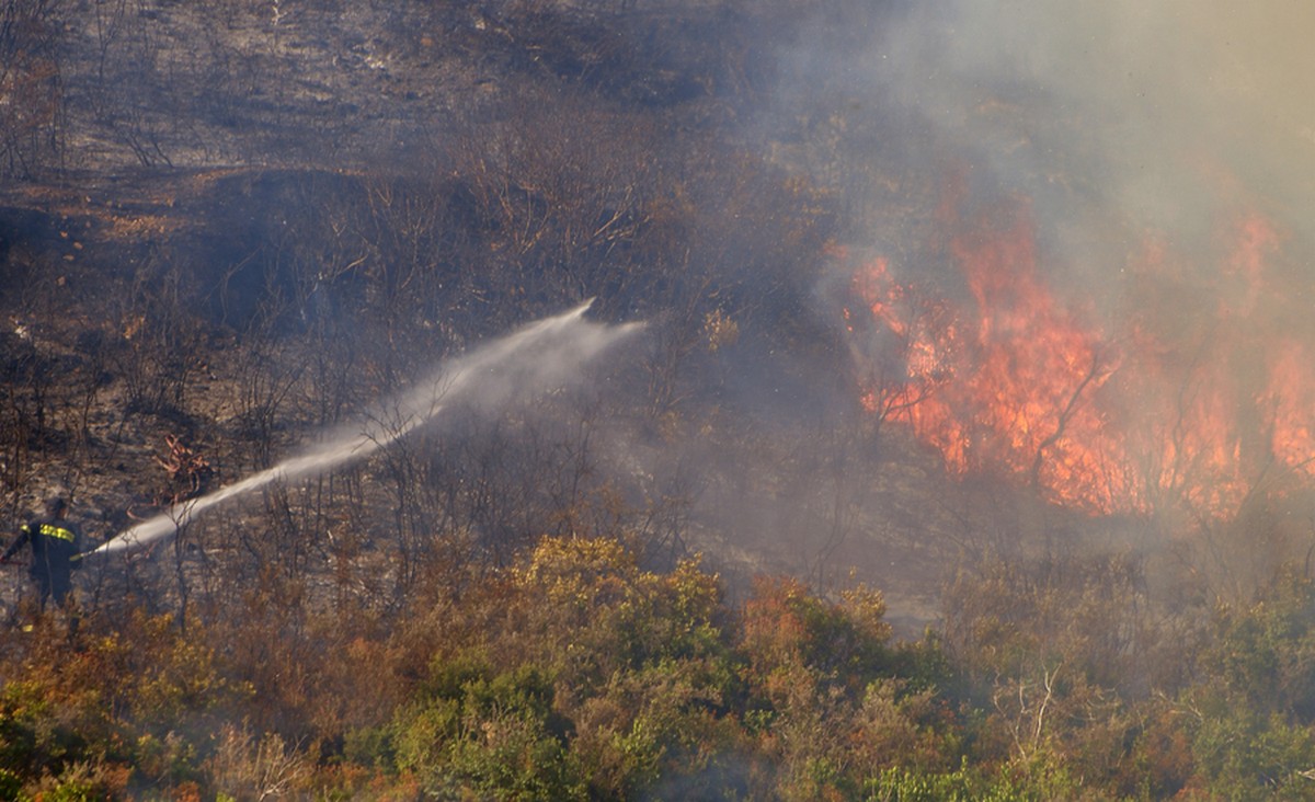 Φωτιά στην αρχαία Νεμέα – Μήνυμα από το 112 για εκκένωση (VIDEO)