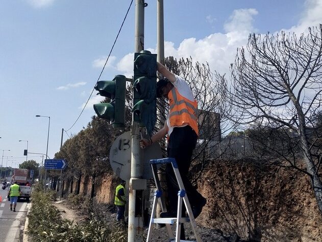 Τοποθέτηση φαναριών σε έξι κόμβους της λεωφόρου Μ.Θεοδωράκη