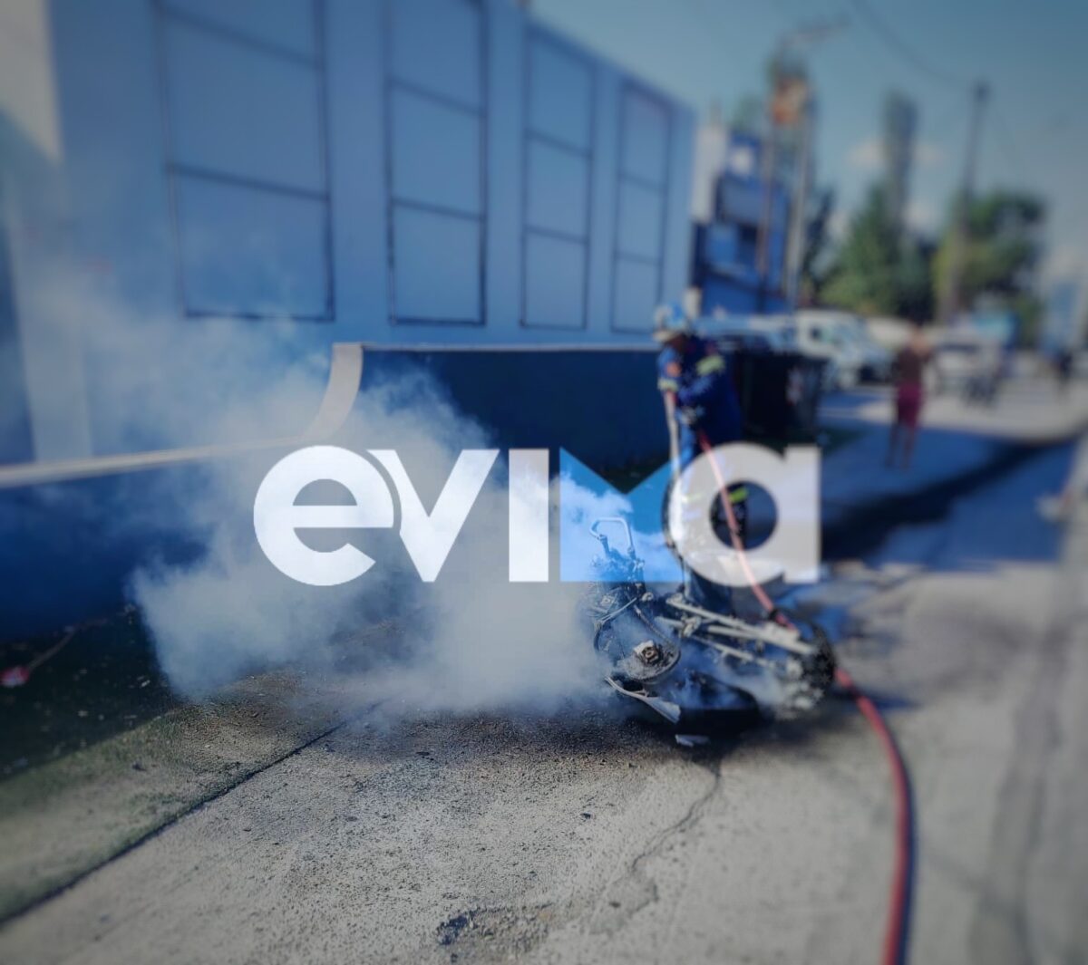 Θανατηφόρο δυστύχημα στη Χαλκίδα – Μηχανή ανετράπη και τυλίχθηκε στις φλόγες