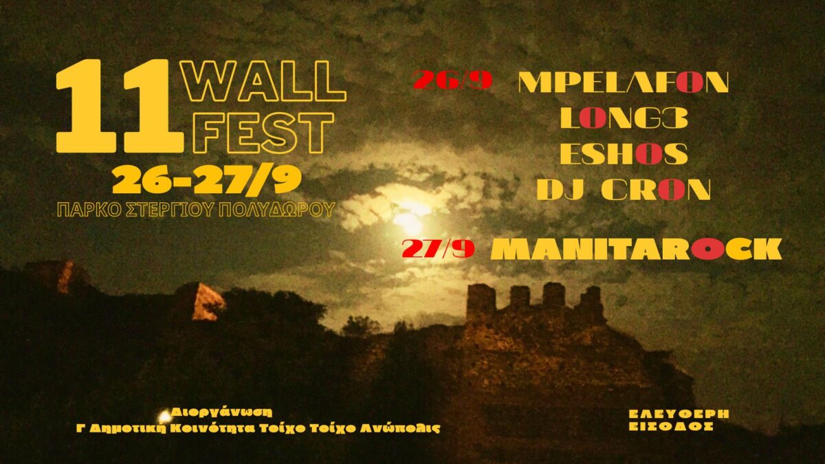 Ξεκινά το διήμερο «WALL FESTIVAL» στην Άνω Πόλη