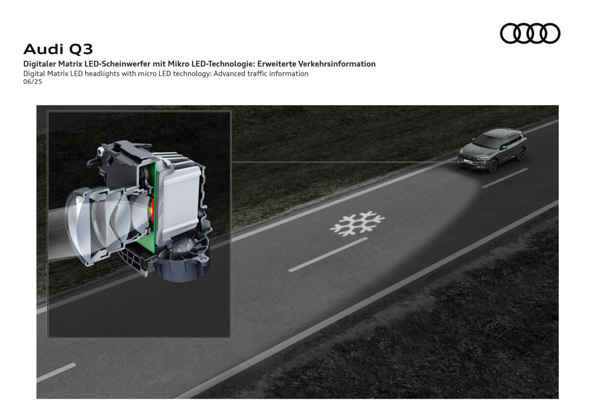 AUDI Q3: Ο καλός φωτισμός αυξάνει σημαντικά την ασφάλεια